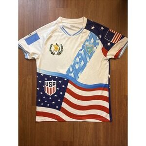 Guatemala, 502‎ Soccer Jersey Shirt, Men's XL Usa, Patriotic Flag Short Sleeve